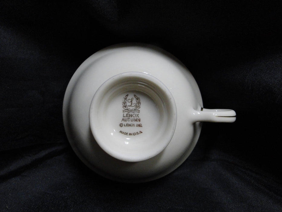 Lenox Autumn, Fruit, Blue Scrolls: Cup & Saucer Set (s), 2 1/8"