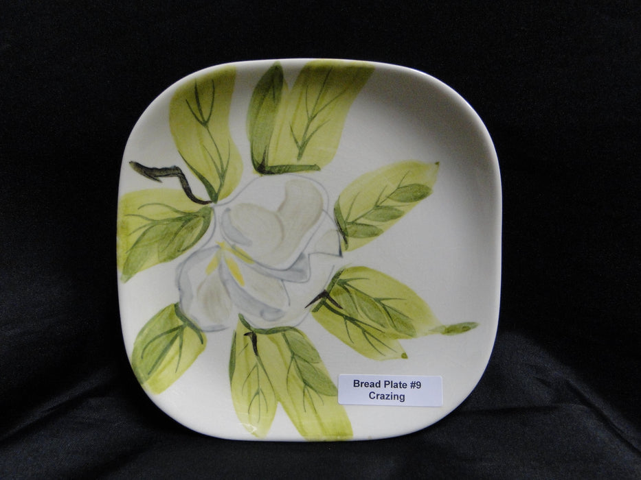 Red Wing Magnolia Chartreuse, MCM: Bread Plate (s), 6 1/8", Crazing