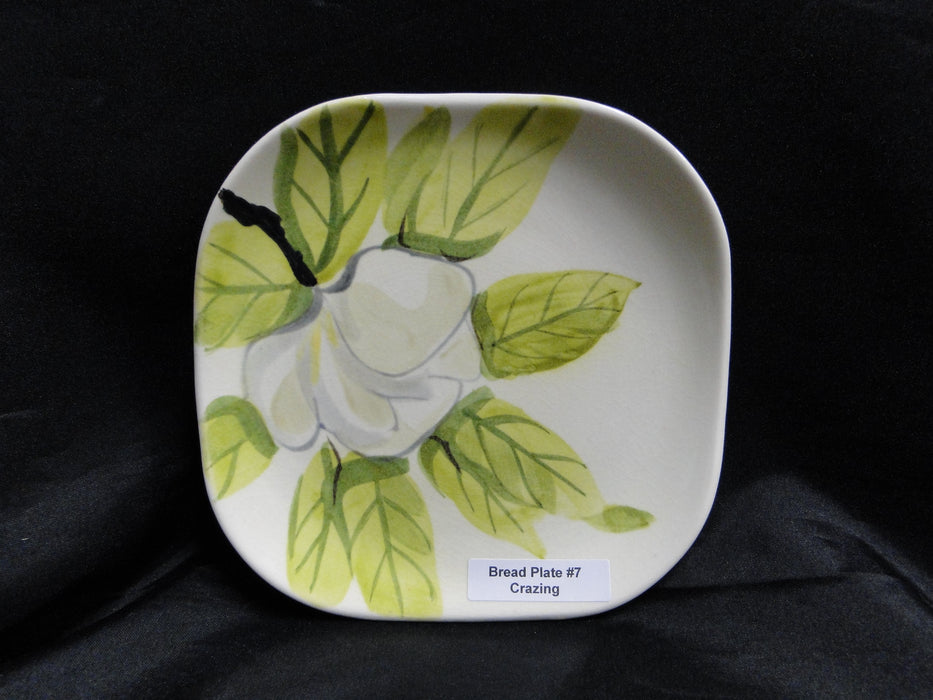 Red Wing Magnolia Chartreuse, MCM: Bread Plate (s), 6 1/8", Crazing