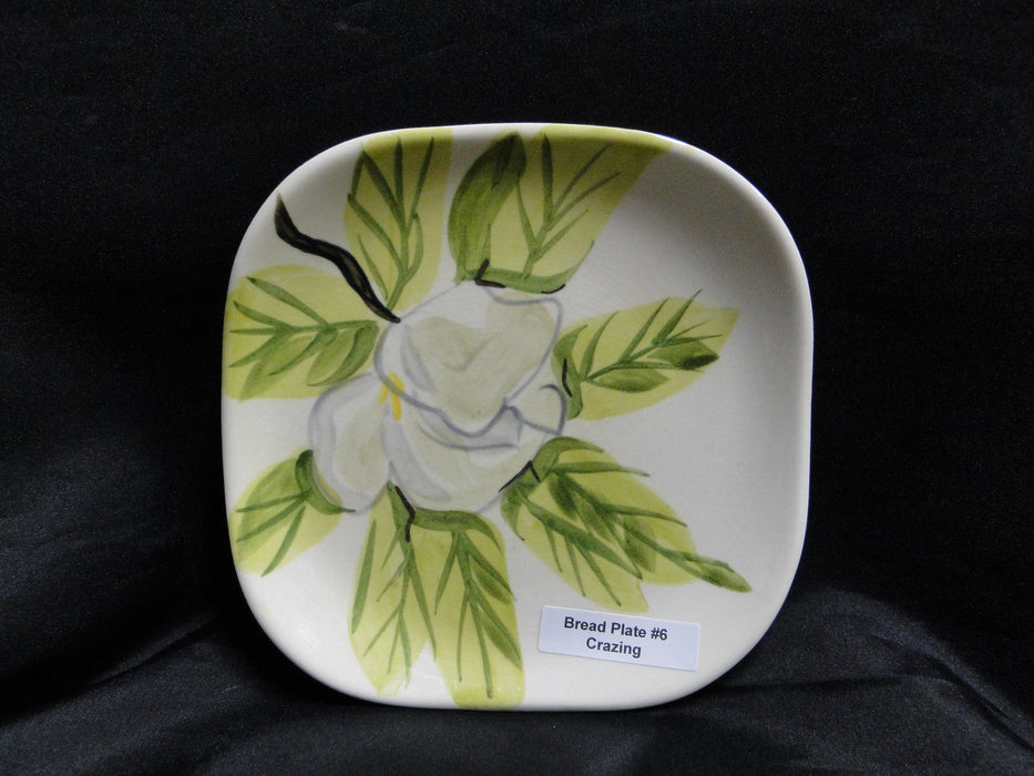 Red Wing Magnolia Chartreuse, MCM: Bread Plate (s), 6 1/8", Crazing