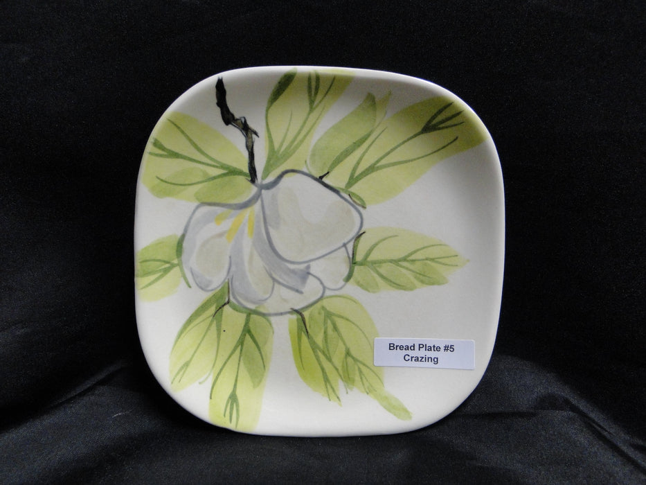 Red Wing Magnolia Chartreuse, MCM: Bread Plate (s), 6 1/8", Crazing