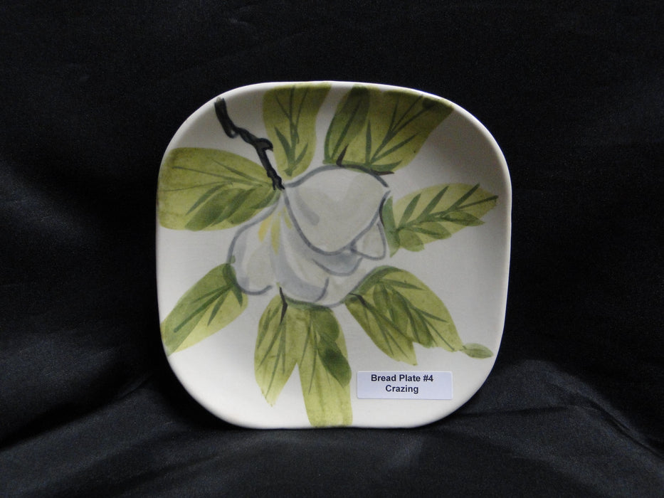 Red Wing Magnolia Chartreuse, MCM: Bread Plate (s), 6 1/8", Crazing