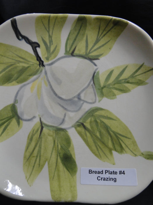 Red Wing Magnolia Chartreuse, MCM: Bread Plate (s), 6 1/8", Crazing