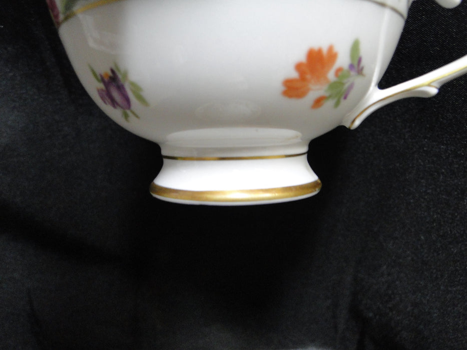 Schumann Empress Dresden Flowers: Footed Cup & Saucer Set, 2 1/2" Tall