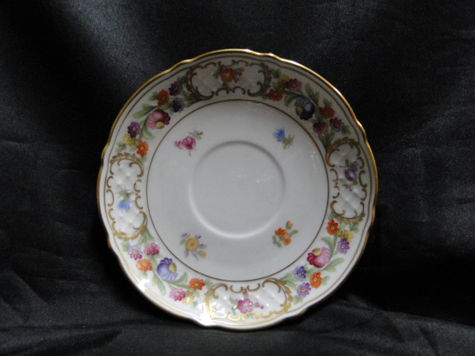 Schumann Empress Dresden Flowers: Footed Cup & Saucer Set, 2 1/2" Tall