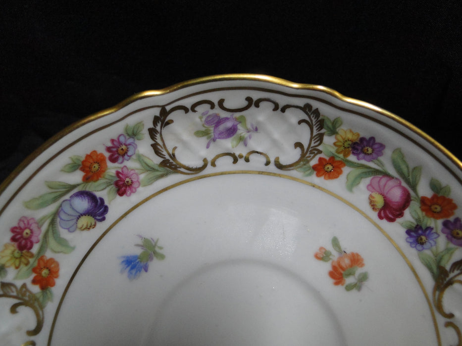 Schumann Empress Dresden Flowers: Footed Cup & Saucer Set, 2 1/2" Tall