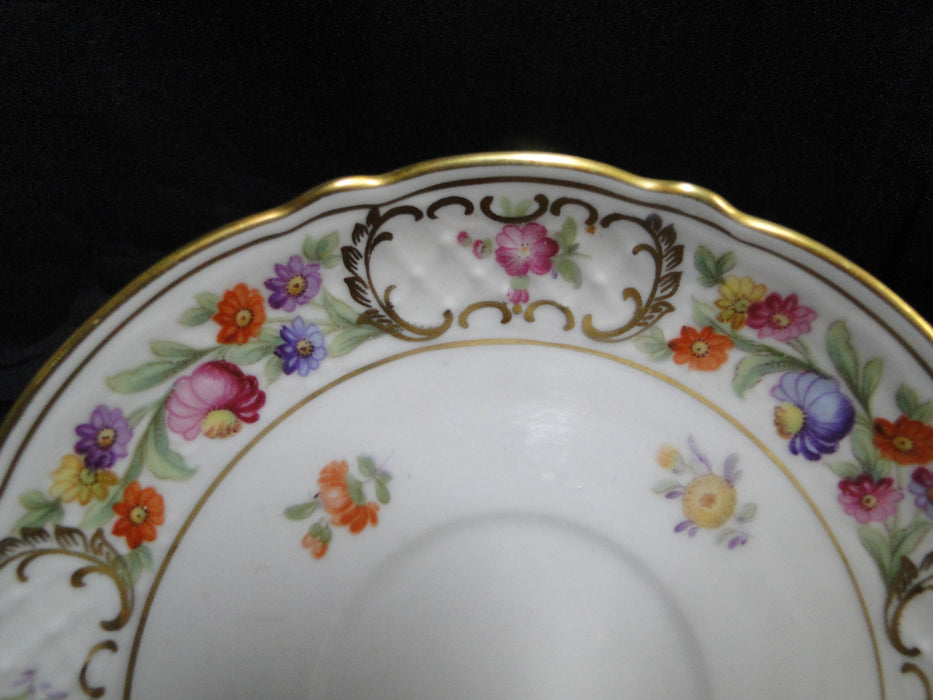 Schumann Empress Dresden Flowers: Footed Cup & Saucer Set, 2 1/2" Tall
