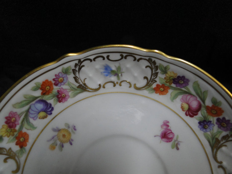 Schumann Empress Dresden Flowers: Footed Cup & Saucer Set, 2 1/2" Tall