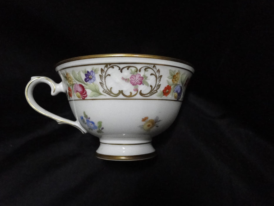 Schumann Empress Dresden Flowers: Footed Cup & Saucer Set, 2 1/2" Tall
