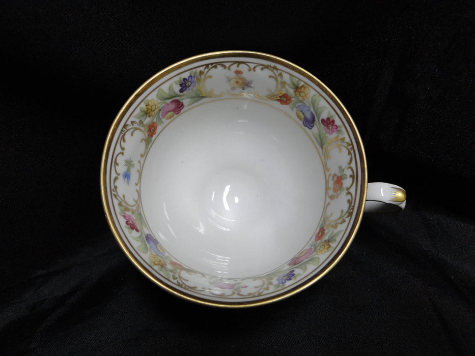 Schumann Empress Dresden Flowers: Footed Cup & Saucer Set, 2 1/2" Tall