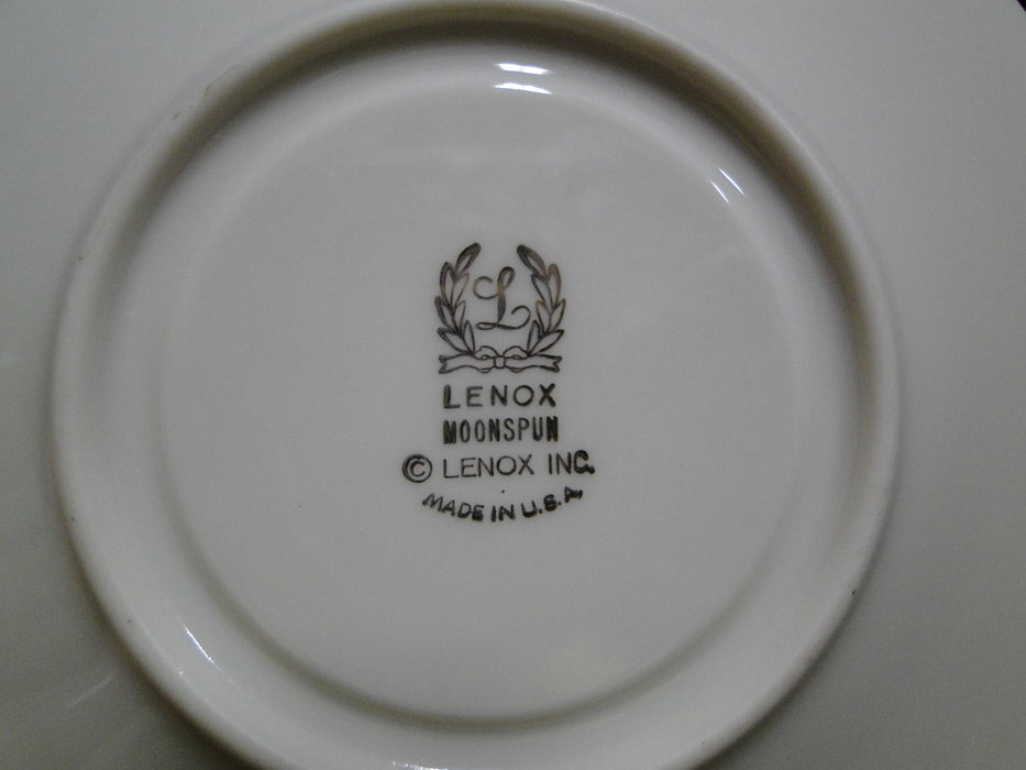 Lenox Moonspun, White Flowers, Platinum: Cup & Saucer Set, 3”, Trim Wear