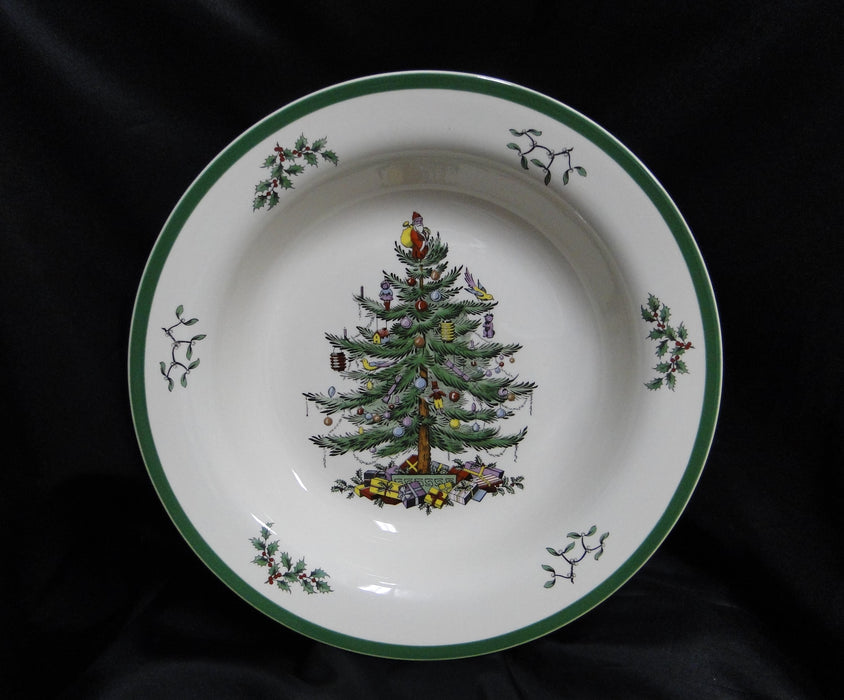 Spode Christmas Tree, Green Trim, England: Round Serving Bowl, 11 5/8"