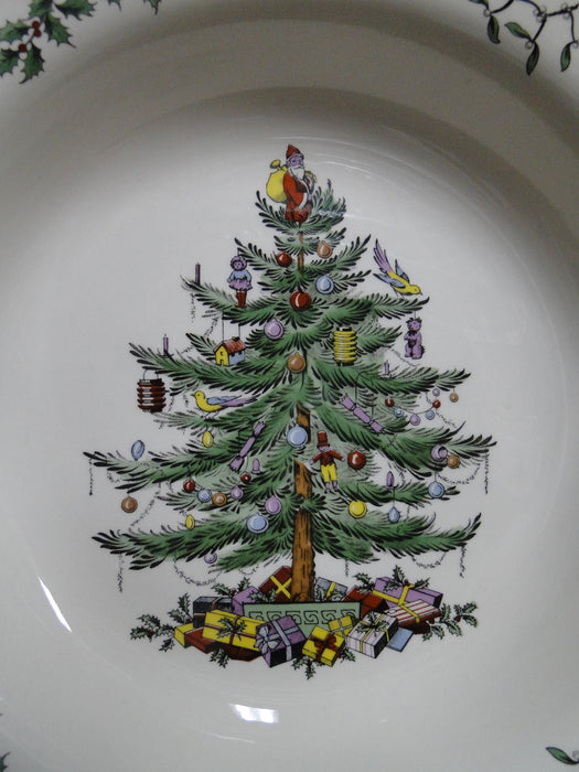 Spode Christmas Tree, Green Trim, England: Round Serving Bowl, 11 5/8"