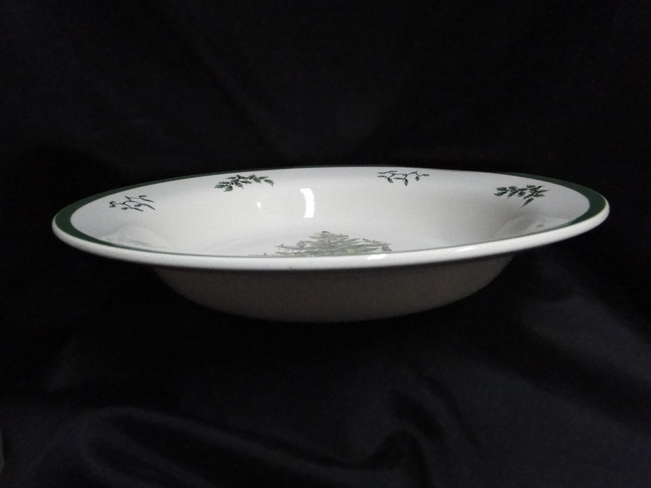 Spode Christmas Tree, Green Trim, England: Round Serving Bowl, 11 5/8"