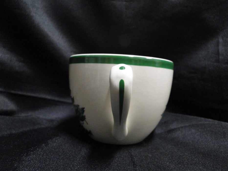 Spode Christmas Tree, Green Trim, England: Cup & Saucer Set (s), 2 1/2"