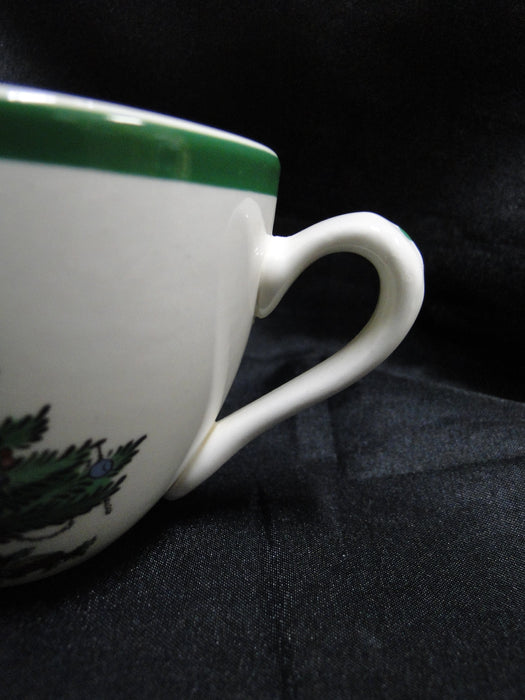 Spode Christmas Tree, Green Trim, England: Cup & Saucer Set (s), 2 1/2"