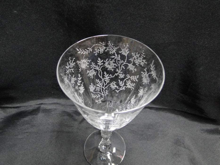 Fostoria Chintz, Etched Florals: Water Goblet (s), 7 5/8" Tall