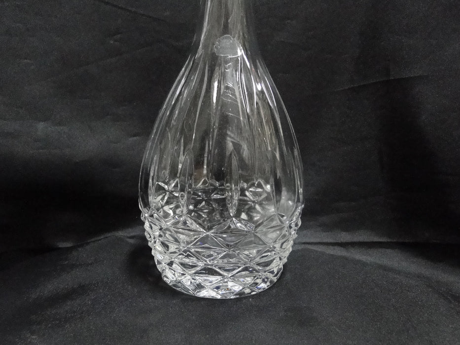 Wedgwood Crystal, Vertical & Criss Cross Cuts: Decanter & Stopper, 12 3/4" Tall