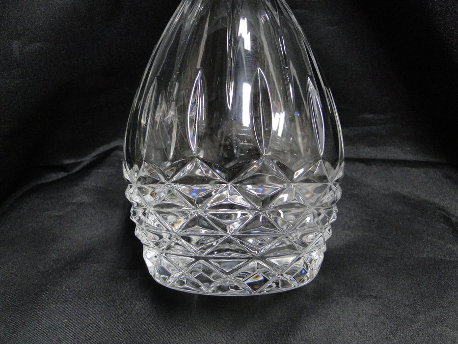 Wedgwood Crystal, Vertical & Criss Cross Cuts: Decanter & Stopper, 12 3/4" Tall