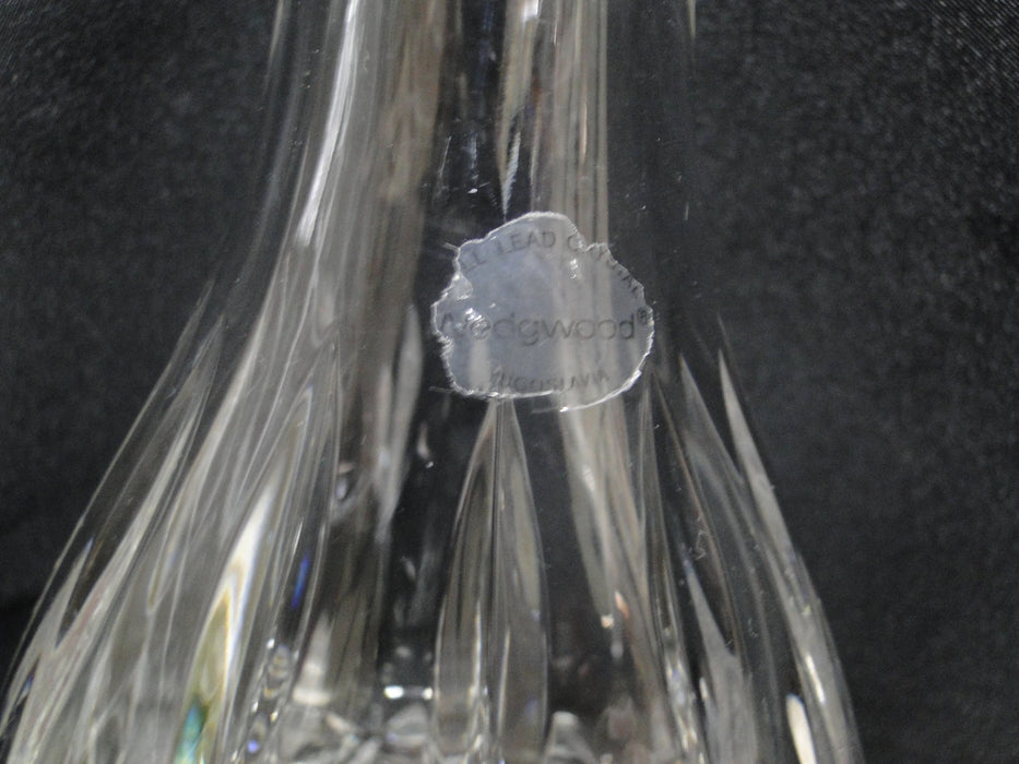 Wedgwood Crystal, Vertical & Criss Cross Cuts: Decanter & Stopper, 12 3/4" Tall