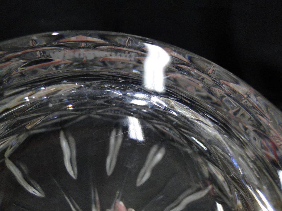 Wedgwood Crystal, Vertical & Criss Cross Cuts: Decanter & Stopper, 12 3/4" Tall