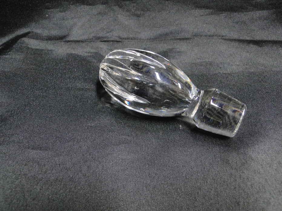Wedgwood Crystal, Vertical & Criss Cross Cuts: Decanter & Stopper, 12 3/4" Tall