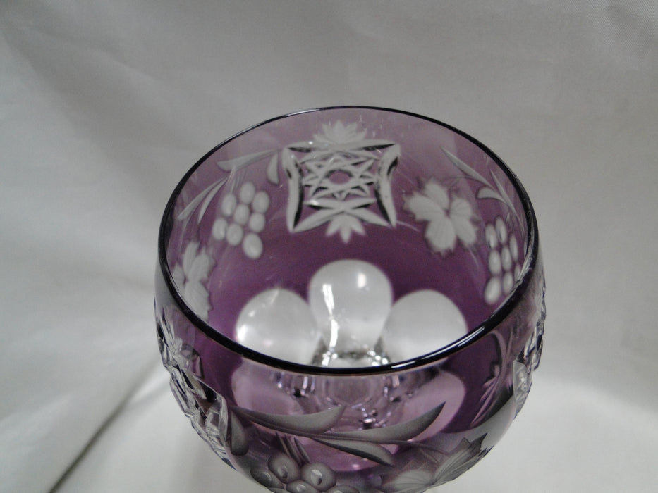 Ajka Marsala, Grapes Cut to Clear: Amethyst Purple Wine Hock, 8 1/4" Tall