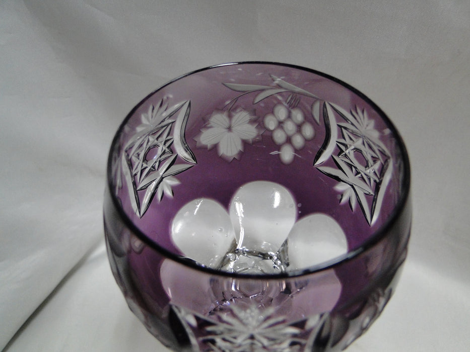 Ajka Marsala, Grapes Cut to Clear: Amethyst Purple Wine Hock, 8 1/4" Tall