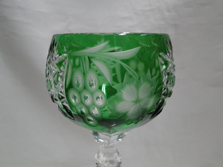 Ajka Marsala, Grapes Cut to Clear: Emerald Green Wine Hock, 8 1/4" Tall