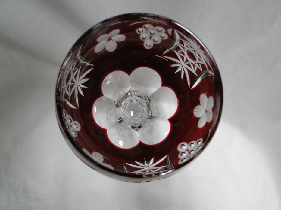 Crystal Clear Industries Grape, Grapes Cut to Clear: Ruby Red Wine Hock, 8 1/4"