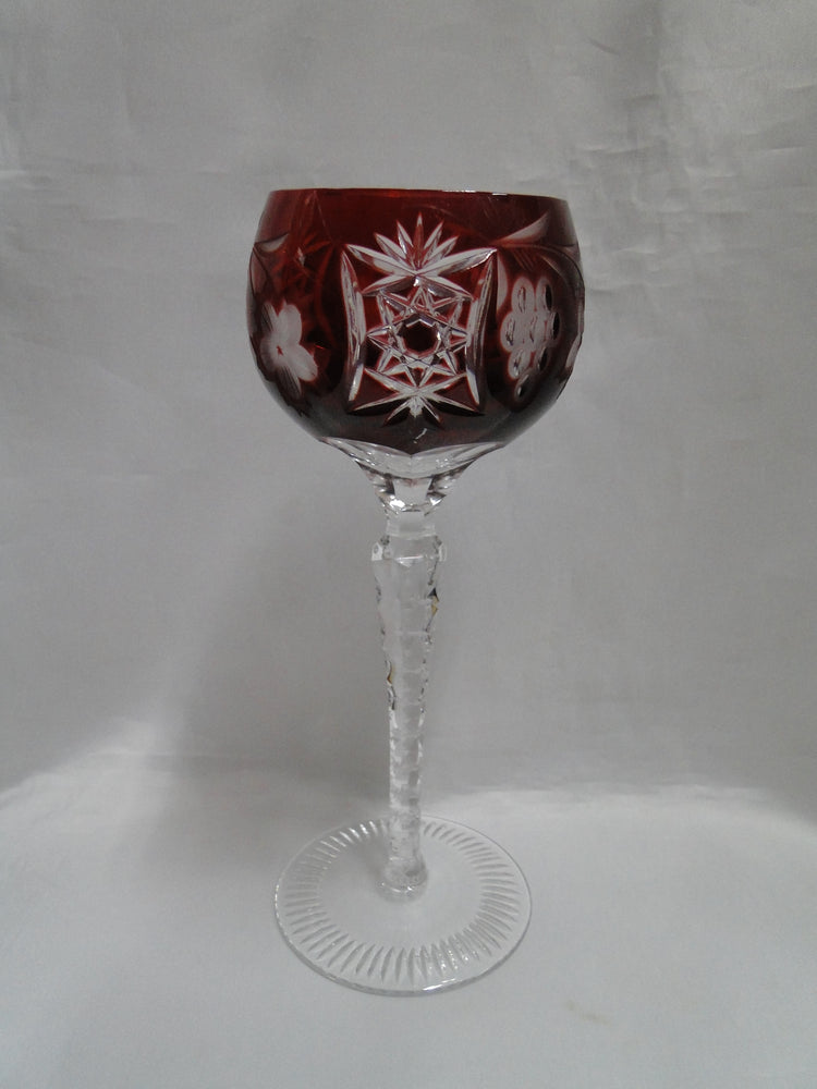 Crystal Clear Industries Grape, Grapes Cut to Clear: Ruby Red Wine Hock, 8 1/4"