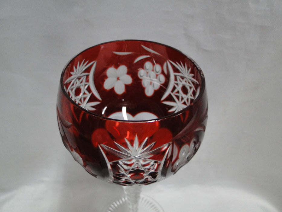 Crystal Clear Industries Grape, Grapes Cut to Clear: Ruby Red Wine Hock, 8 1/4"