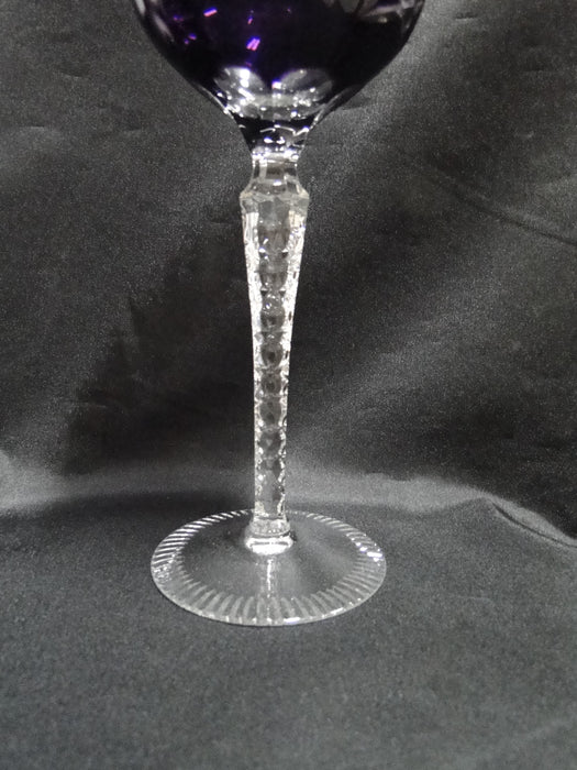 Bohemian Czech Grapes Cut to Clear: Amethyst Purple Wine Hock, 8 1/4", CR#125