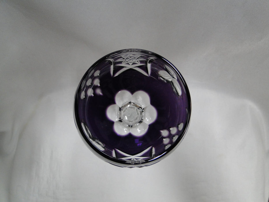 Bohemian Czech Grapes Cut to Clear: Amethyst Purple Wine Hock, 8 1/4", CR#125