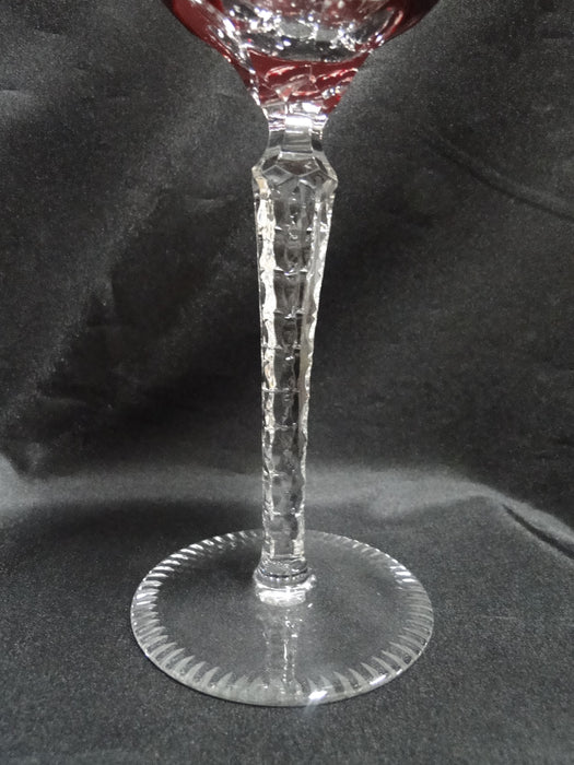 Bohemian Czech Grapes Cut to Clear: Ruby Red Wine Hock, 8 1/4", CR#125