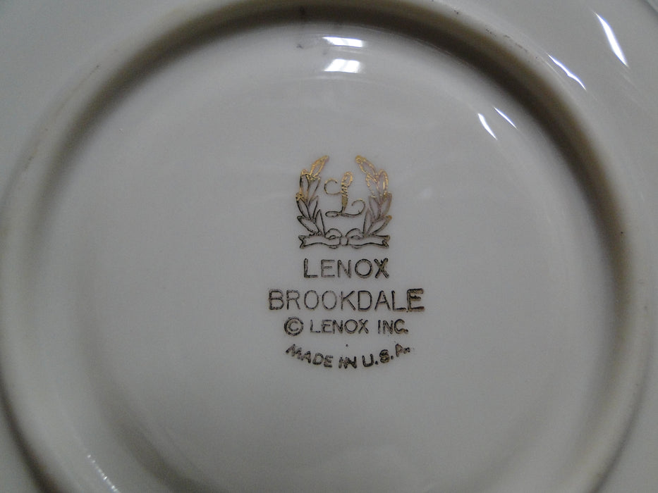 Lenox Brookdale, White Florals, Platinum Trim: 5 3/4" Saucer Only, No Cup