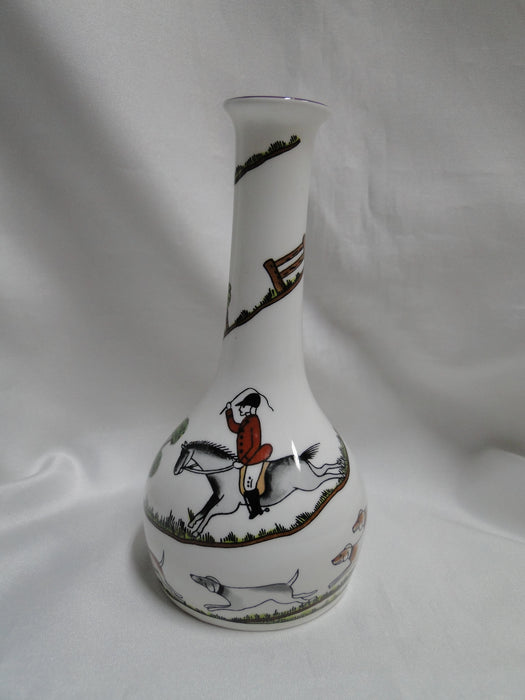 Crown Staffordshire Hunting Scene: Hunters: Bud Vase, 5 3/4" Tall
