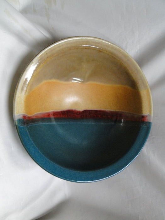 Walt Glass Pottery Texas Sunset: Round Serving Bowl w/ Rim, 11 7/8" x 5" Tall