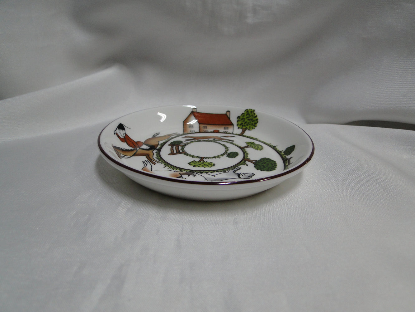 Crown Staffordshire Hunting Scene: Hunters: Coaster (s), No Embossing, 4"