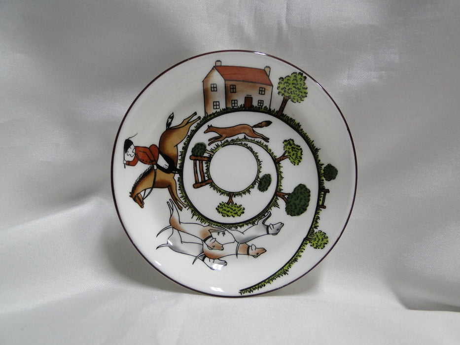 Crown Staffordshire Hunting Scene: Hunters: Coaster (s), No Embossing, 4"