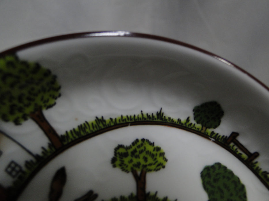 Crown Staffordshire Hunting Scene: Hunters: Coaster, Embossed, 4"