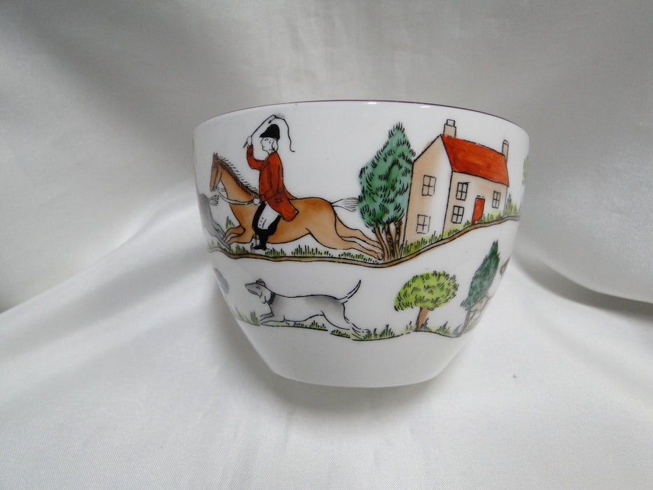 Crown Staffordshire Hunting Scene: Hunters, Horses: 2 3/4" Flat Oversized Cup