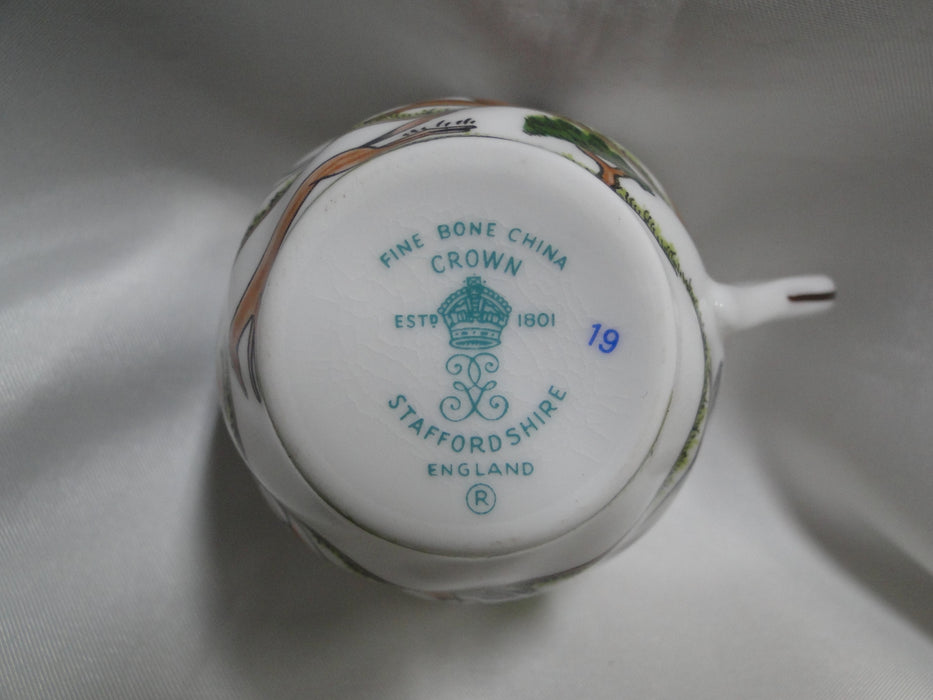 Crown Staffordshire Hunting Scene: Hunters: Demi Foot Scall Cup & Saucer Crazing