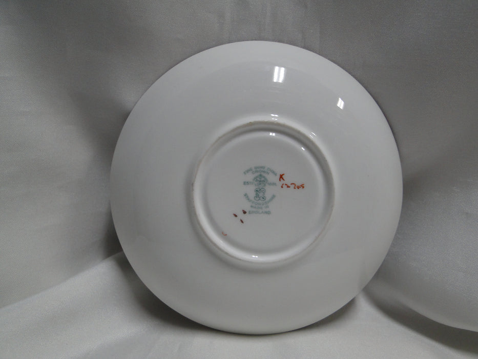 Crown Staffordshire Hunting Scene: Hunters, Horses: Flat Cup & Saucer, As Is