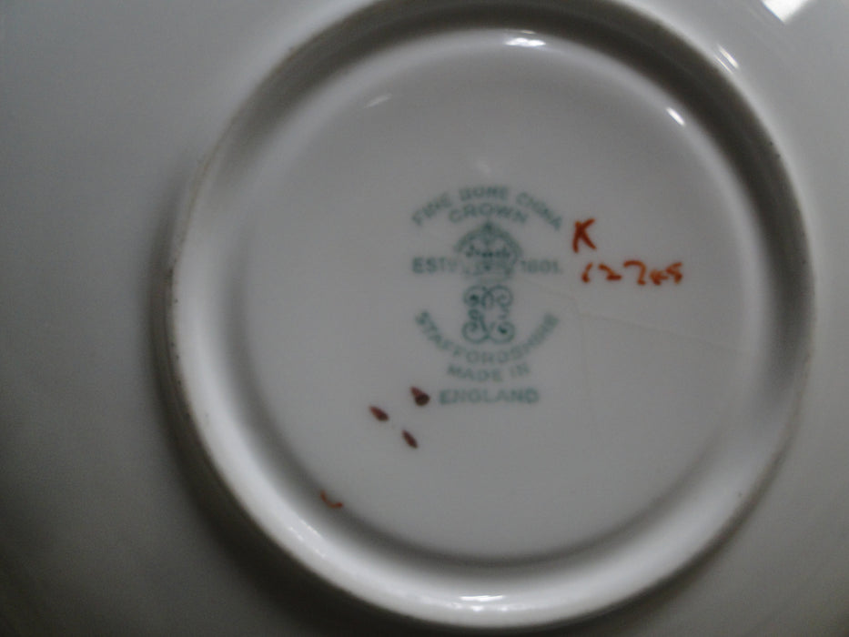 Crown Staffordshire Hunting Scene: Hunters, Horses: Flat Cup & Saucer, As Is