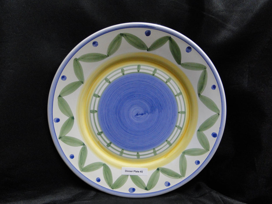 Willams Sonoma Marisol, Blue, Yellow, Green: Dinner Plate (s), 11 1/4"