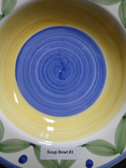 Willams Sonoma Marisol, Blue, Yellow, Green: Rim Soup Bowl (s), 9 3/8"