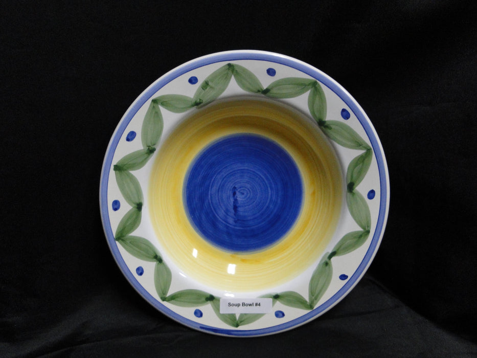 Willams Sonoma Marisol, Blue, Yellow, Green: Rim Soup Bowl (s), 9 3/8"