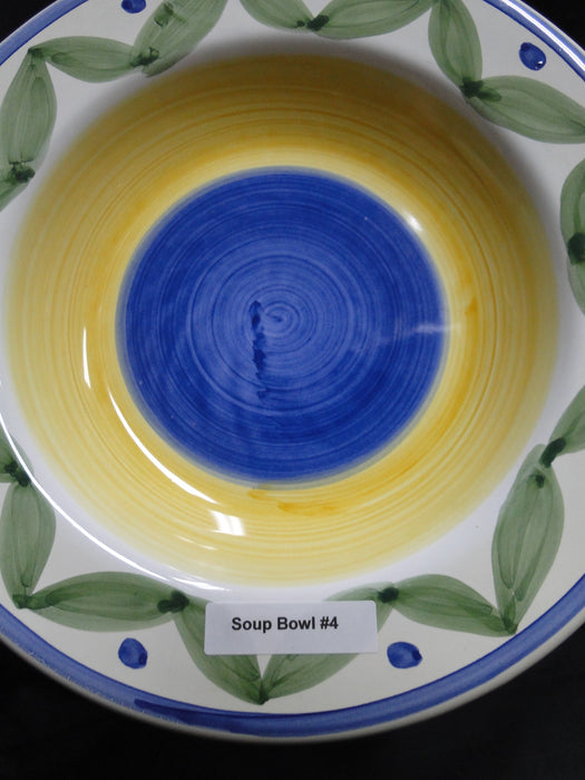 Willams Sonoma Marisol, Blue, Yellow, Green: Rim Soup Bowl (s), 9 3/8"