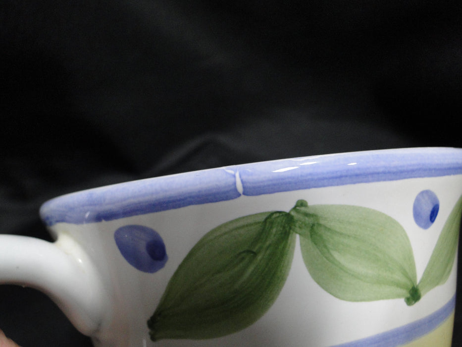 Willams Sonoma Marisol, Blue, Yellow, Green: Cup & Saucer Set (s), 3 1/8"